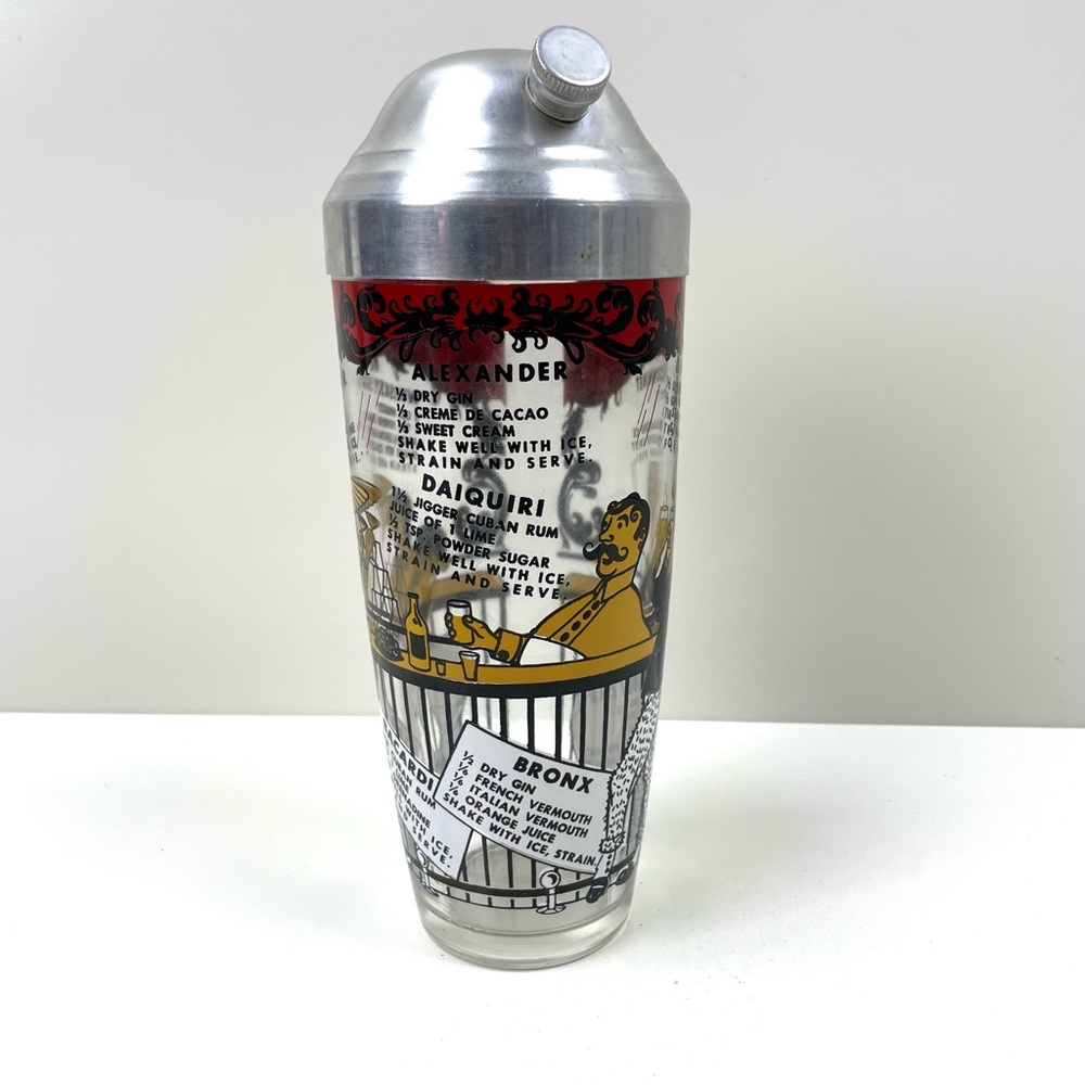Hazel-Atlas "Ragtime" 10 inch Cocktail Shaker - Picture 3 of 7
